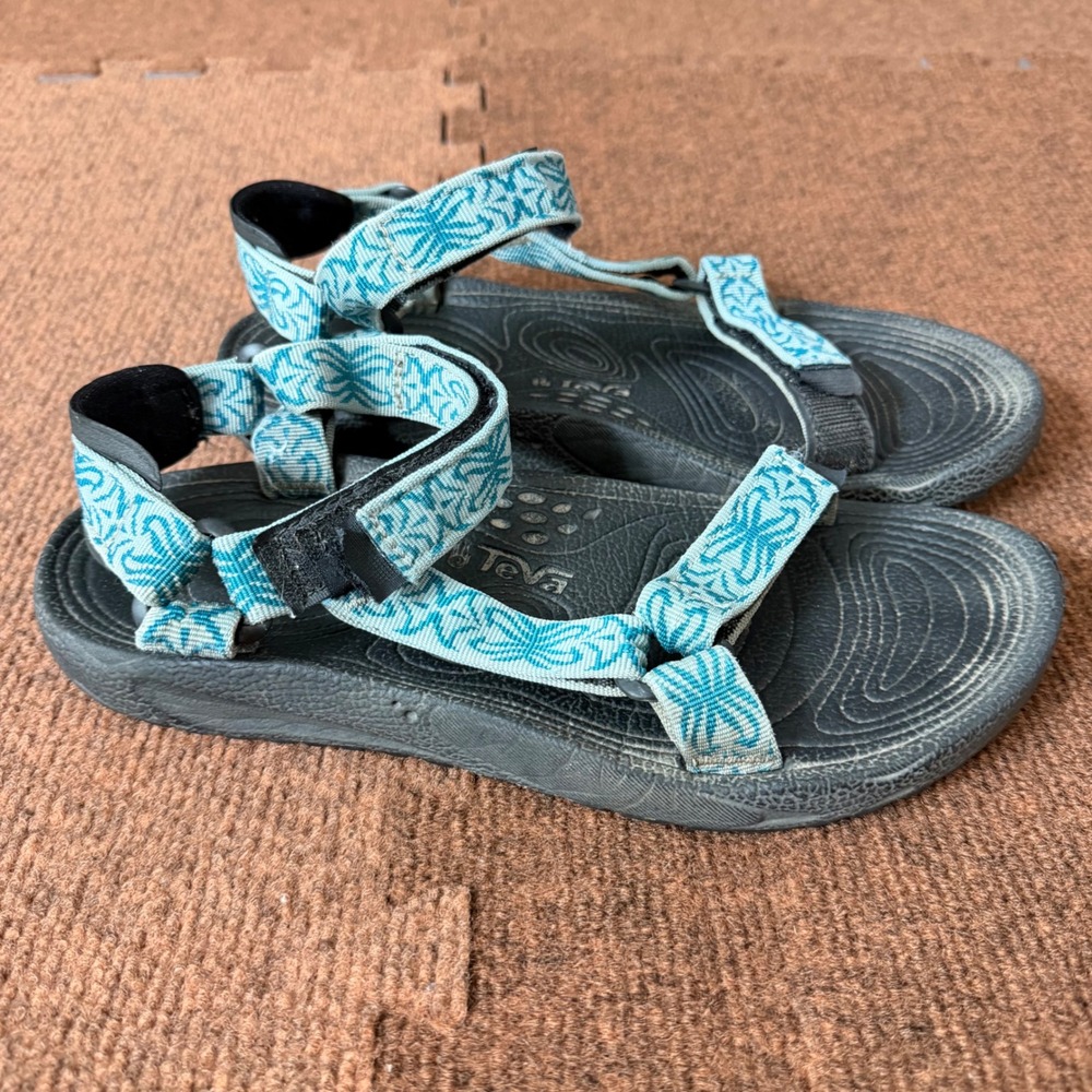 Teva Tirra Womens Sandals Blue Geometric Strappy Sport Hiking Water Shoes 10 648